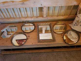Vintage Mirrored Trays 