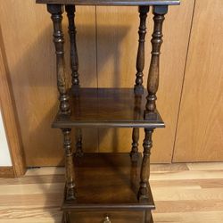 Vintage Antique Solid Wood Chest Stand With Drawer