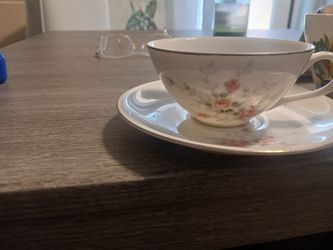 ​Vintage LACCO Japan "Petite Rose" Fine China Teacup and Saucer Set