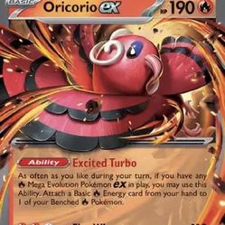 Oricorio Ex CGC Graded PRISTINE 10 Holo