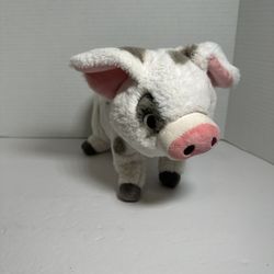 Disney Store Moana Pua Pig Plush Stuffed Animal Toy Gray Spots Pink Ears