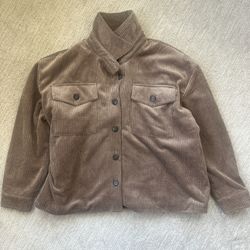 M Brown corduroy shacket 