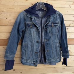 Bundle of 2 Boys Clothes Wonder Nation Denim and Runway activewear Jacket Size M