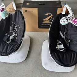 Two 4moms mamaRoo Multi-motion baby Swings