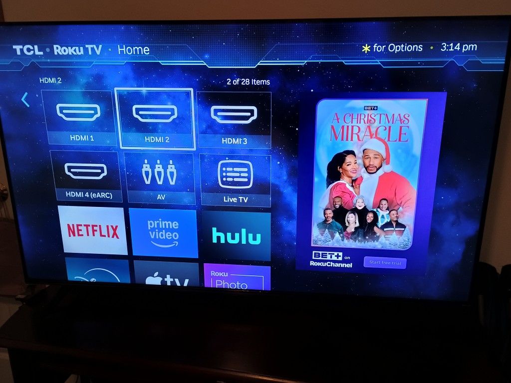 55" TCL 4k TV W/ Roku