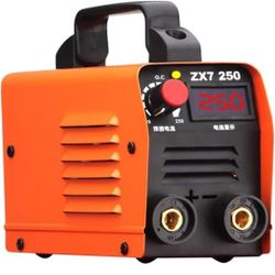Mini Arc Welding Machines IGBT DC Inverter Portable ARC Welders Handheld ZX7-250 Electric Welder Suitable for Homes Welding(Orange)
