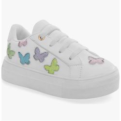 Kurt Geiger London Girls Laney Butterfly Leather Sneakers