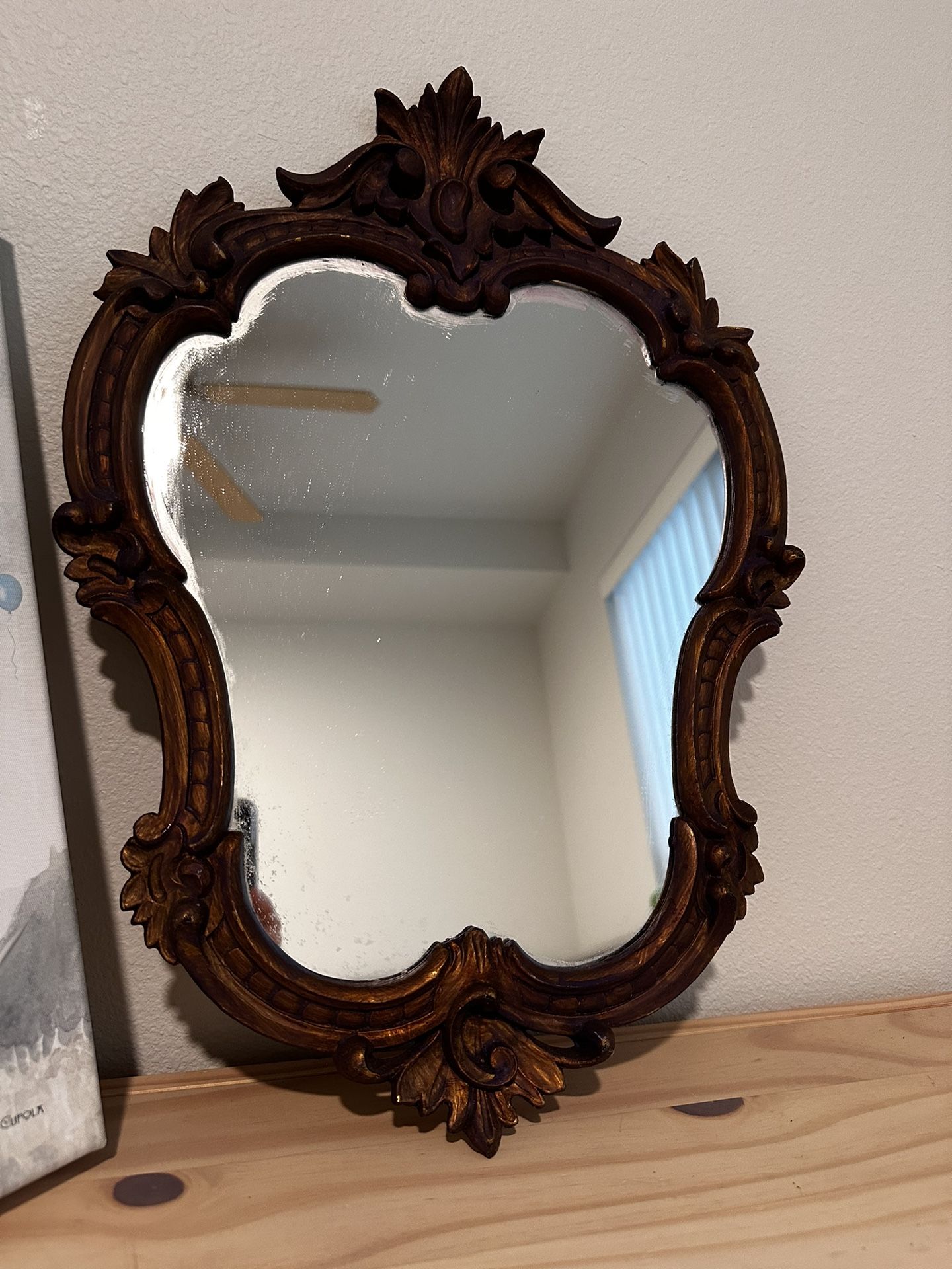 Vintage Italian wooden mirror