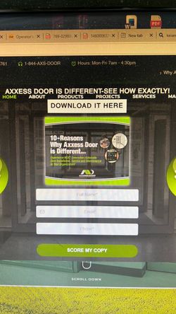 Roll up and gates and installer needed