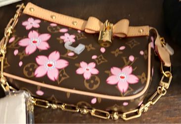 Pink Cherry blossom purse