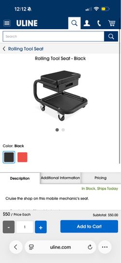 Rolling tool seat