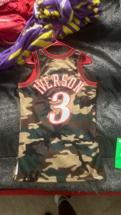 Mitchell & Ness Allen Iverson 76ers Camo Jersey – Men’s Small – NEW