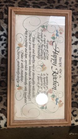 Recipe For A Happy Kitchen Frame
