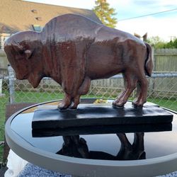 The Classic Brown Buffalo Statue