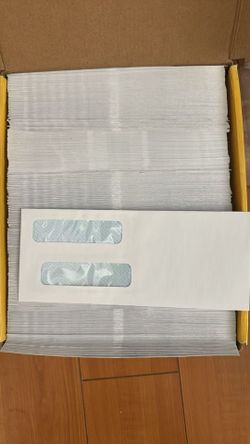 Brand new 500 double window envelopes