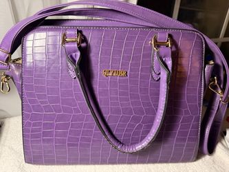 Qiyuer brand purple satchel