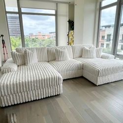 Mention Jon Green to the staff to confirm this price/offer! 🔥 Double Lounge Chaise U Shaped Modular Oversize Sectional Couch Set 🌟 Color Options