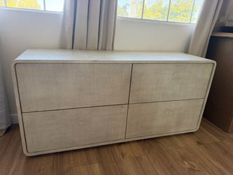 CB2 Archer Lacquered Linen Low Dresser