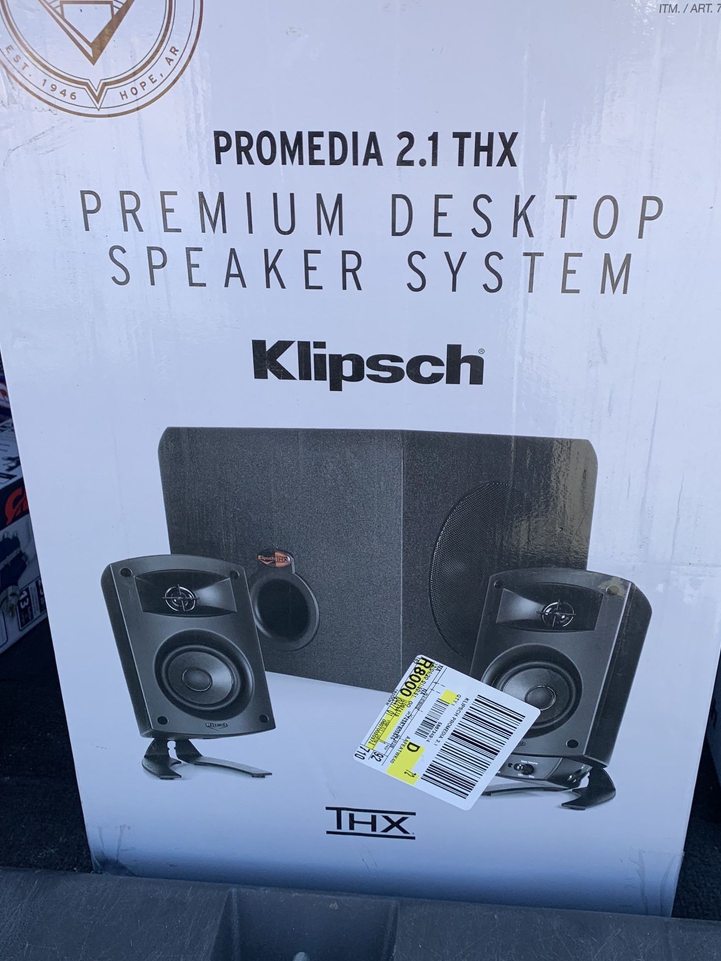 Klipsch ProMedia 2.1 THX Computer Speakers; Two-Way Satellites' 3" Midbass Drivers and 6.5" Subwoofer