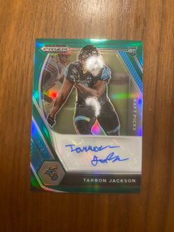 2021 Panini Prizm Draft Picks Autographed Tarron Jackson Rookie Card Green Prizm