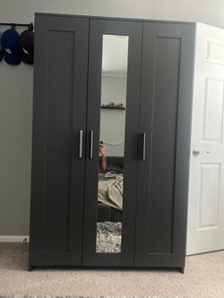 Brimnes Wardrobe Dark Grey