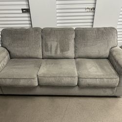 3-Seat Gray Sofa – Great Condition 🛋️ Clean, comfortable, and sturdy gray fabric couch — perfect for a living room, apartment, or lounge setup.