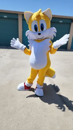 Tails Mascot Costume Birthday Halloween