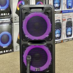 Rechargeable 2x10” Speaker w/ 2 Wireless Mic