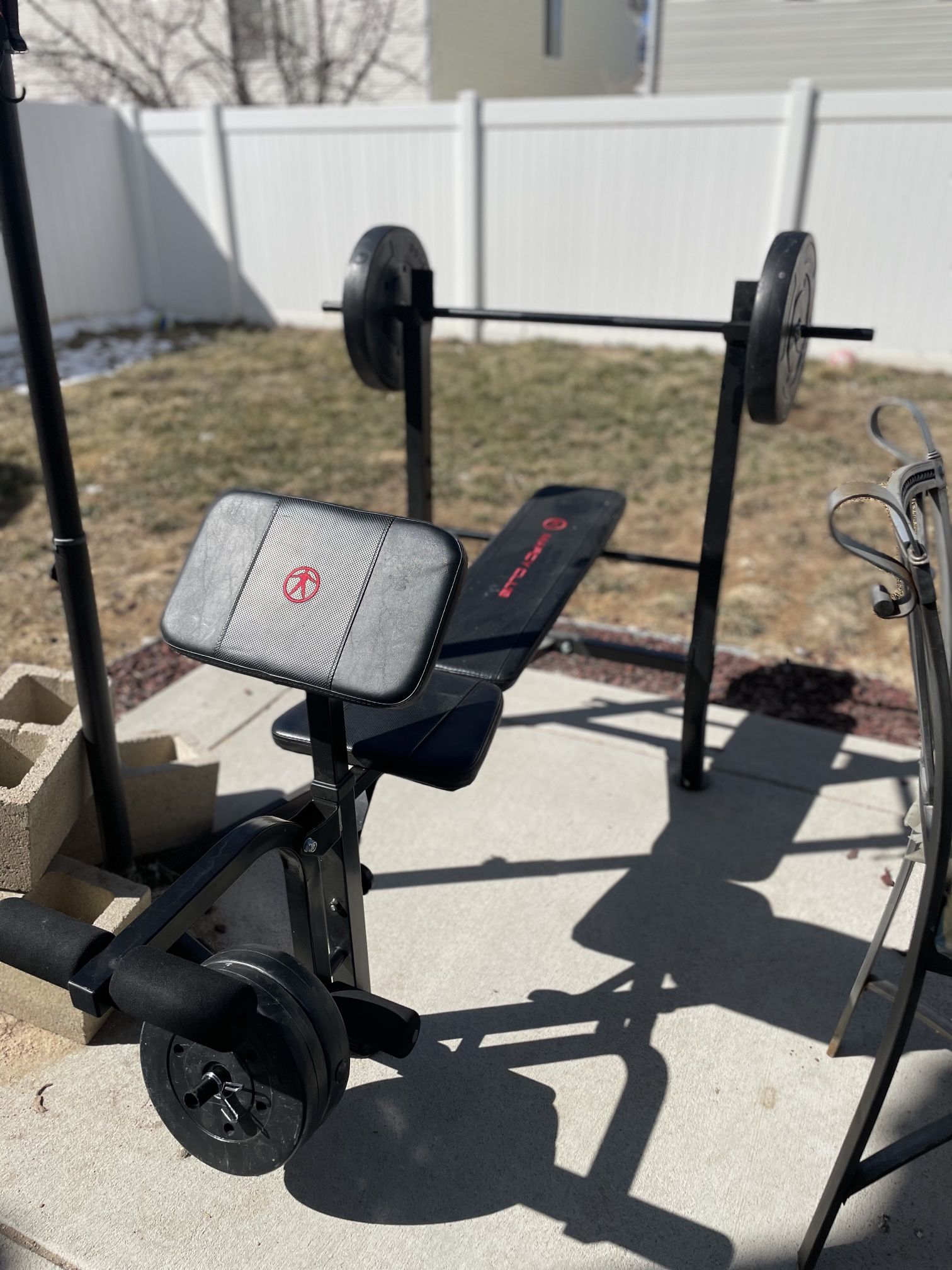 Black Bench Press With Weight