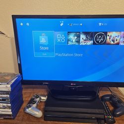 Ps4 pro with 13 games 1 controller! Playstation 4