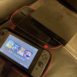Nintendo Switch With Case And Dock 