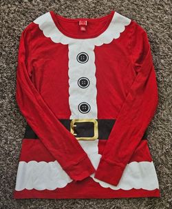 Target Holiday Santa Costume Graphic Long Sleeve Tee Kids L