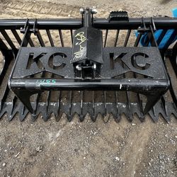 Grapple Bucket 76” Bobcat Attachment Skid Steer Attachment Hydraulic Grapple Bucket