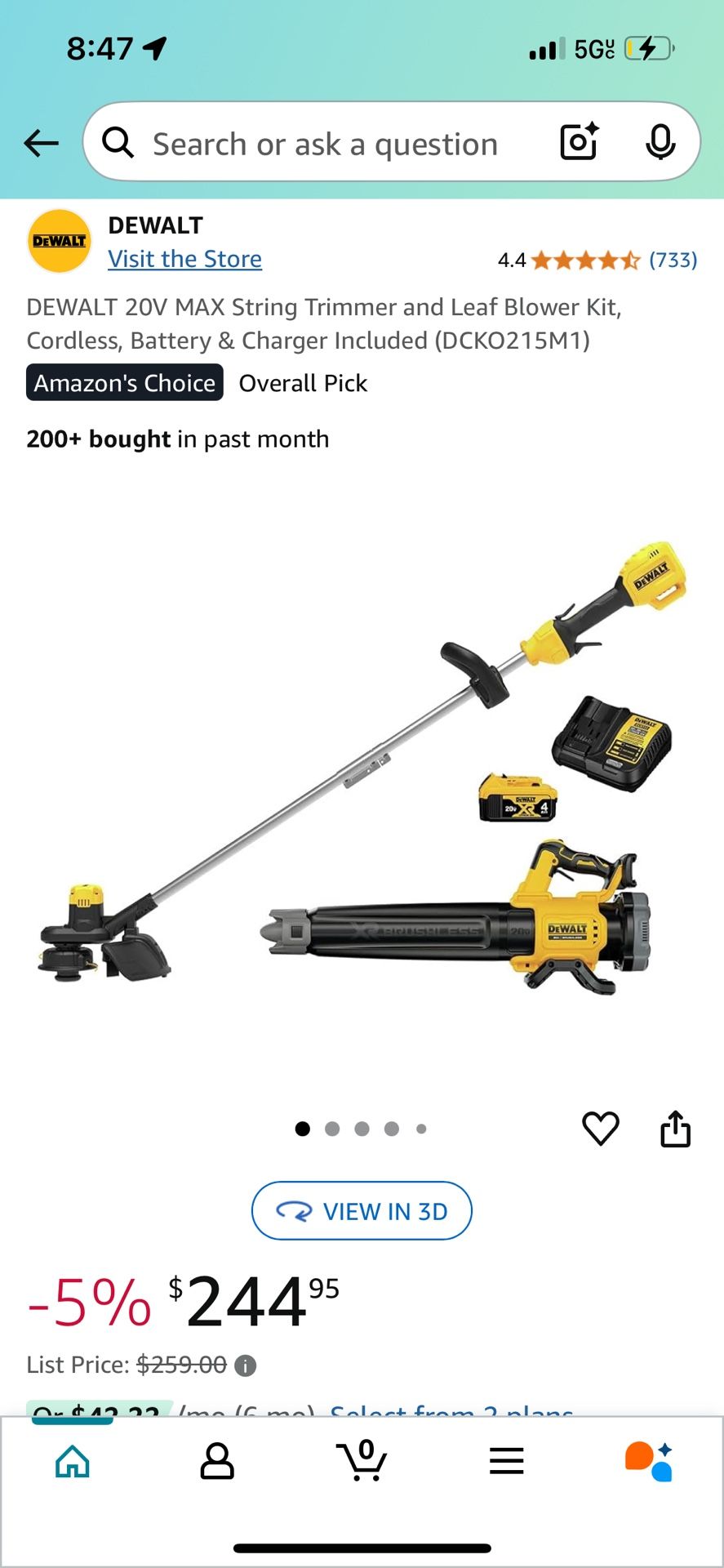 Brand New In Box Dewalt 20v String Trimmer And Leaf Blower