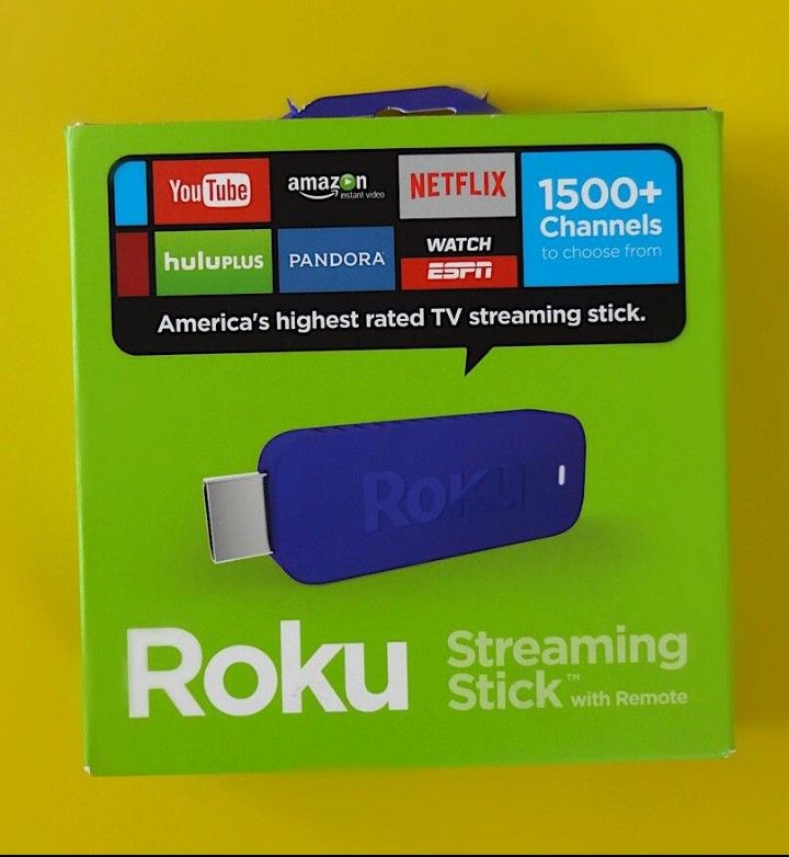 ROKU STREAMING STICK 3500R HDMI WITH REMOTE + CHARGER + USB