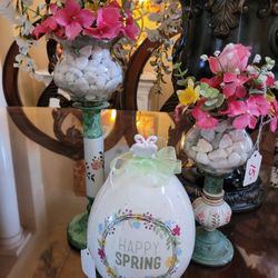 NEW  Custom Porcelain Egg W/ Bunny