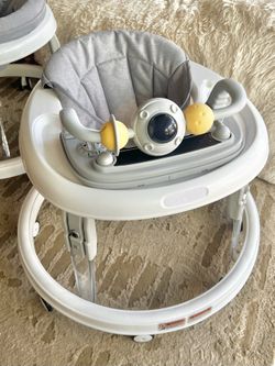 Baby walker with spaceship controls toy