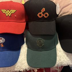Baseball Caps, Charlie Brown, Harry Potter Wonder Woman $10 Each