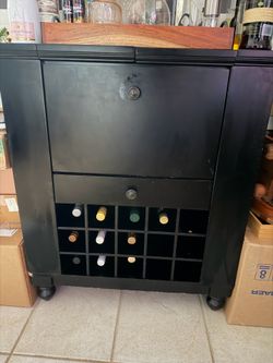 Bar Cabinet / Wine Storage Cabinet – Black