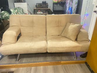 Beige Futon Sofa
