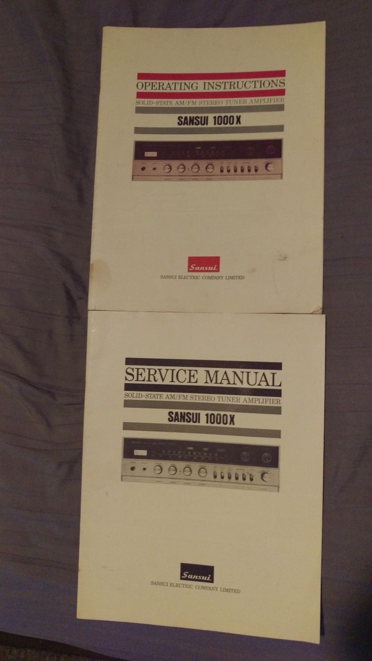 Sansui 1000X Receiver  Operating and Service Manual 
