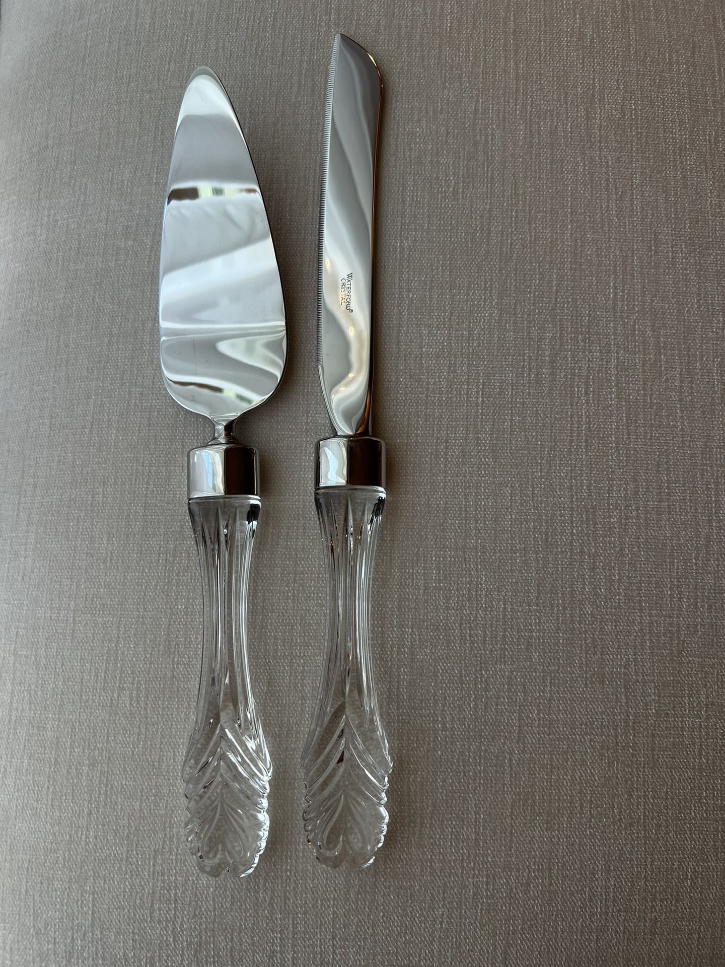 Waterford Lismore Crystal Cake Knife and Server Set