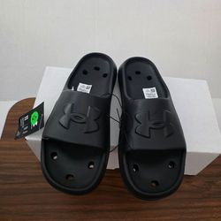 Under Armour Locker V Men's Slide Sandals Black Sport Shower Pool Slides Size 11