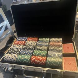 Brand New Poker Set With Carrying Case