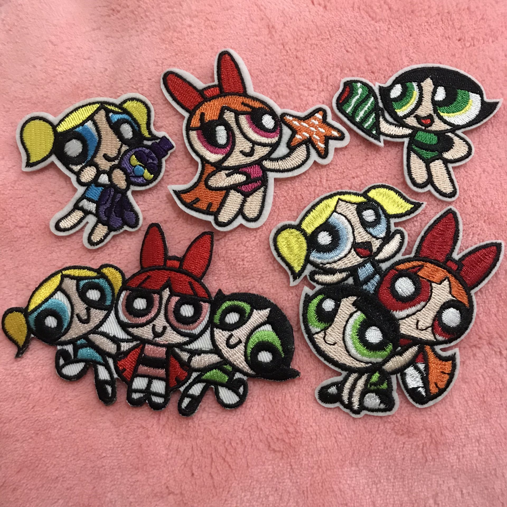 powerpuff girls iron on patch            (Shipping Only)