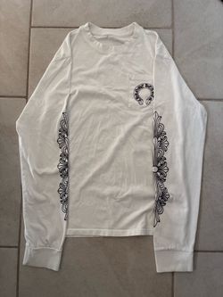 White Chrome Heart Long Sleeve