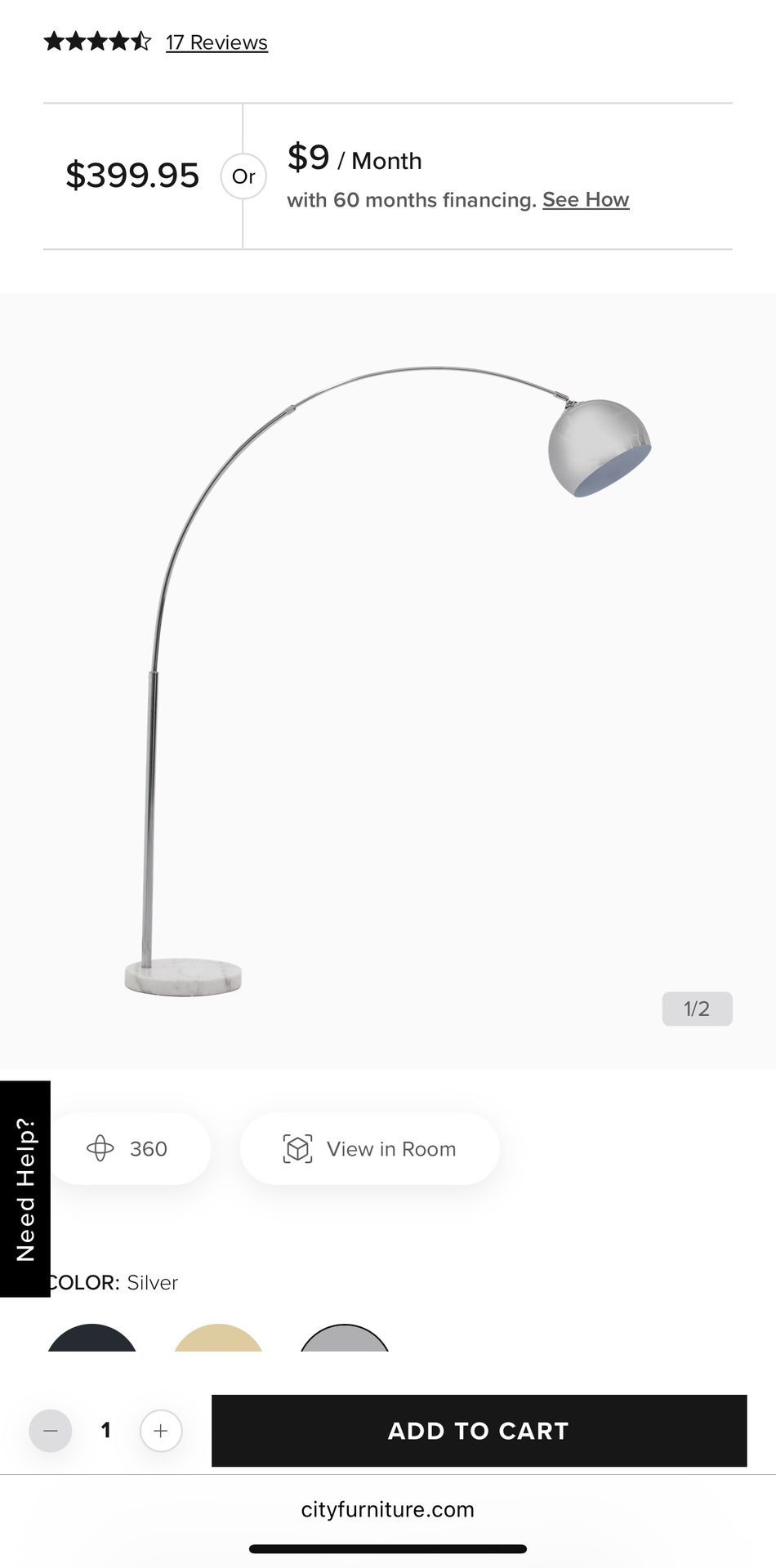 Arc Marble Floor Lamp