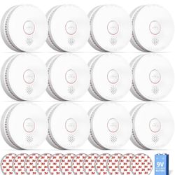 12 x SITERWELL Smoke Detector Alarm ETL-9th Listed with Magnetic Fastening Kit