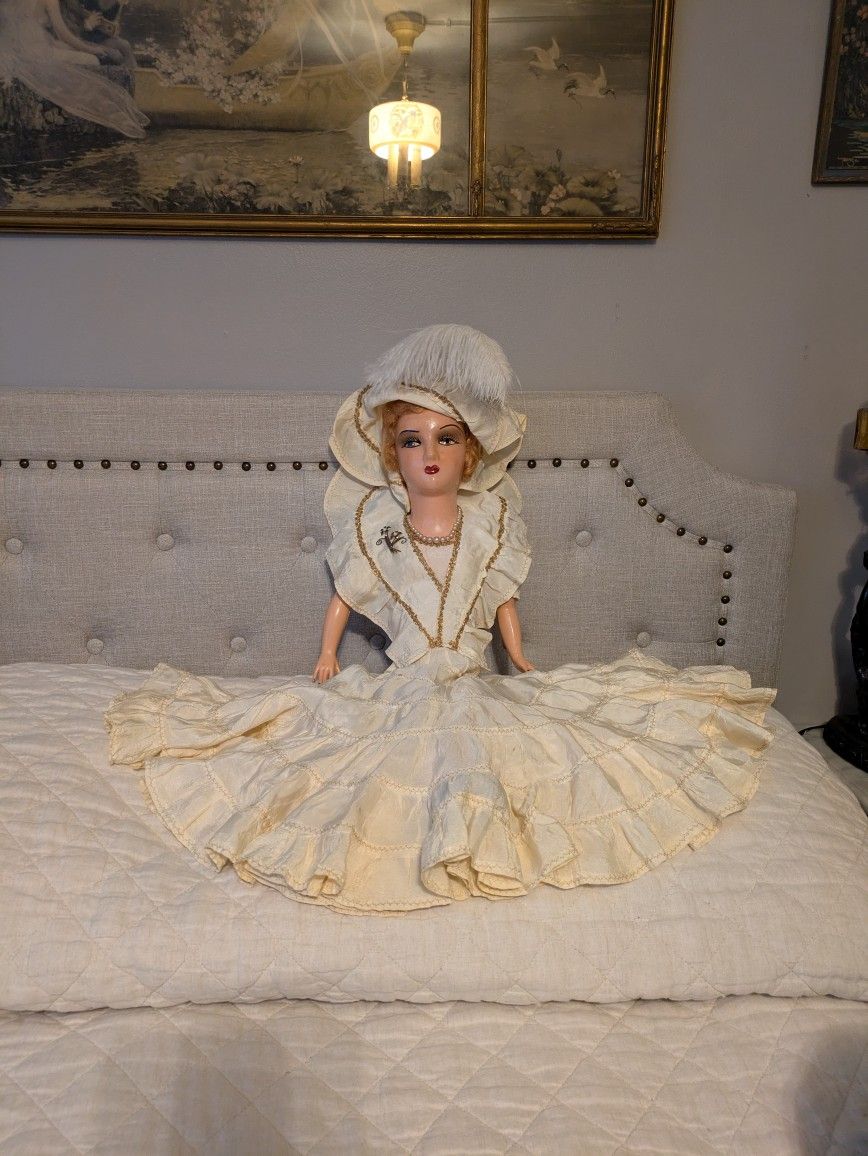 Vintage 1930's boudoir doll all original