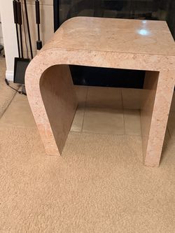 Pink Waterfall Coffee table and Side Table